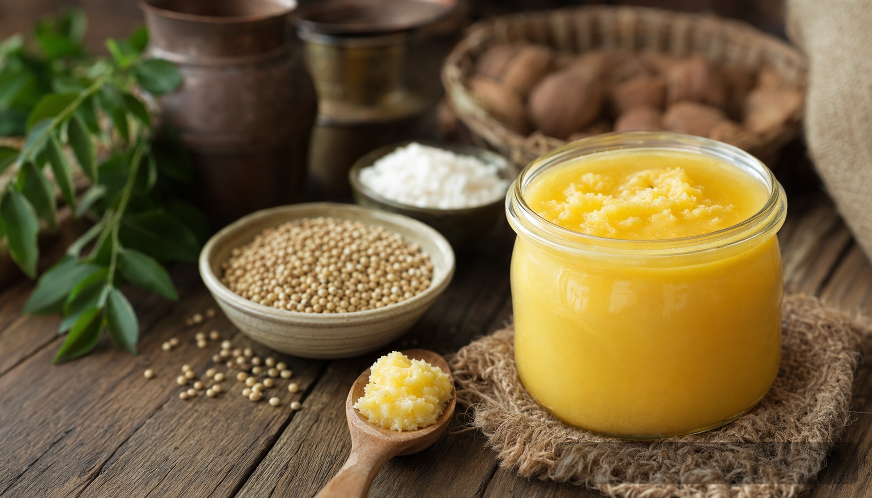 Ghee containers at a market stall in Hyderabad amid food safety inspection sweep
